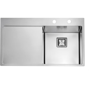 Chiuveta bucatarie ALVEUS STYLUX 50, 1 cuva, picurator stanga, inox
