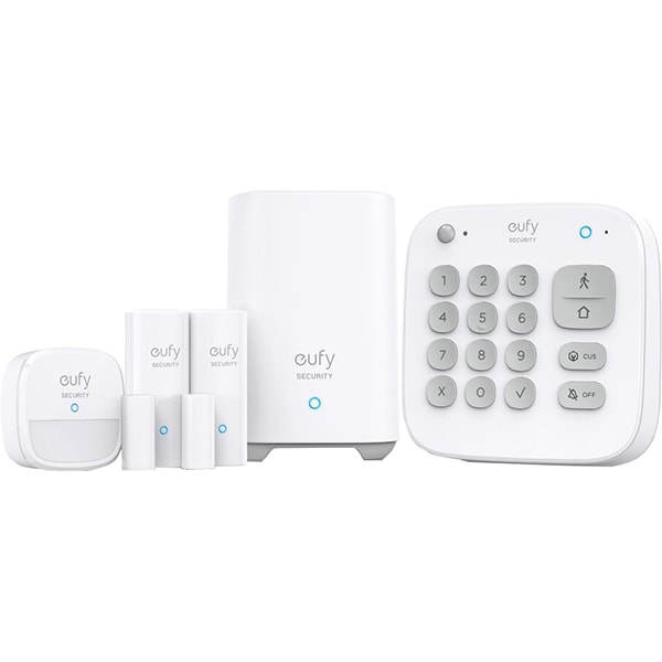 directory waitress shake Kit sistem de alarma wireless smart EUFY Security T8990321, senzor miscare,  2 x senzori intrare, tastatura,