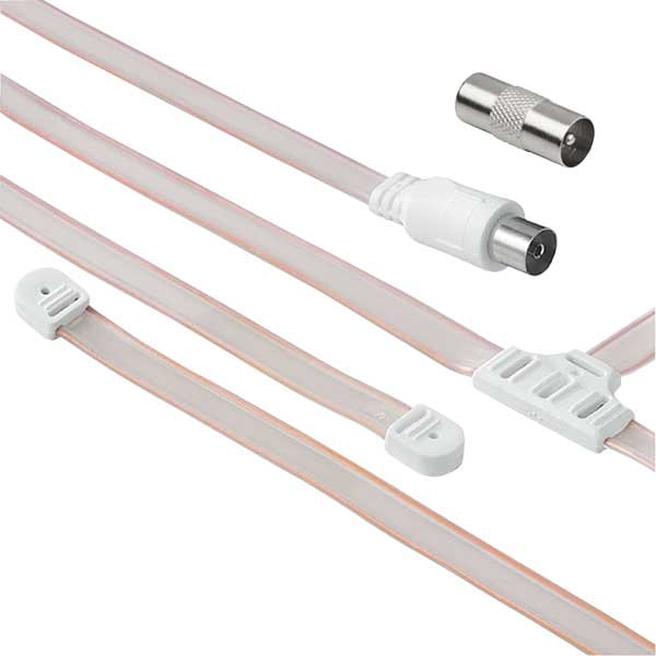 Cablu coaxial dipole HAMA 122482, alb