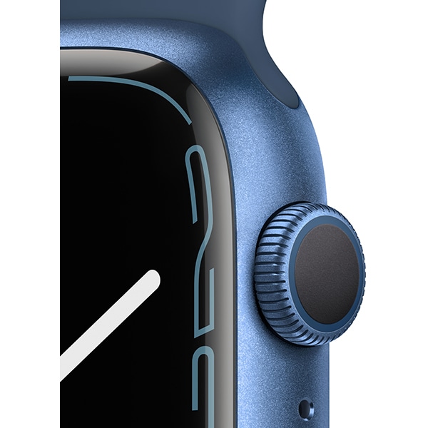 APPLE Watch Series 7, GPS, 45mm Blue Aluminium Case, Abyss Blue Sport Band 