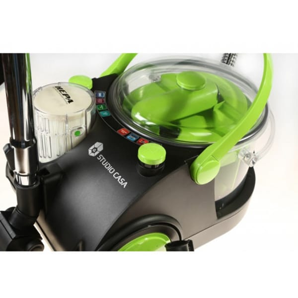 Aspirator cu filtrare prin apa STUDIO CASA HydraTech Turbo 138C, 2l, 2400W, 84dB, verde-negru 