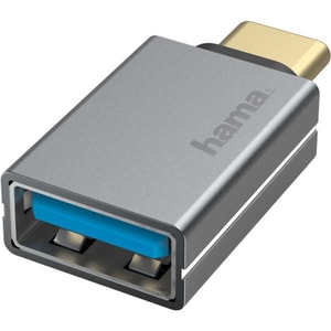 Adaptor HAMA 200300 USB-A - USB-C, gri