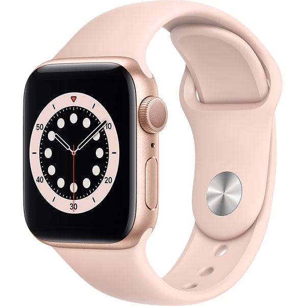 brand Surname male APPLE Watch Series 6, 40mm Gold Aluminium Case, Pink Sand Sport Band