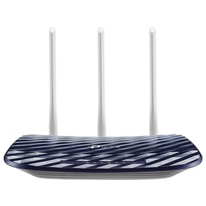 Router Wireless AC750 TP-LINK Archer C20, Dual Band 300 + 433Mbps, WAN, LAN, albastru