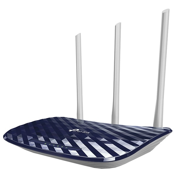 Router Wireless AC750 TP-LINK Archer C20, Dual Band 300 + 433Mbps, WAN, LAN, albastru