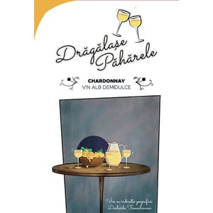 Vin alb demidulce Jidvei Dragalase Paharele Chardonnay, 10L, Bag in Box