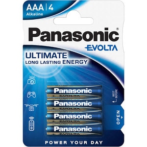 Baterii PANASONIC Evolta Alkaline LR03/AAA, 4 bucati