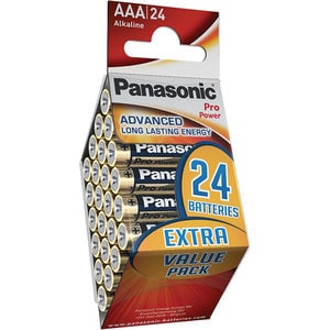 Baterii PANASONIC Pro Power Alkaline LR03/AAA, 24 bucati