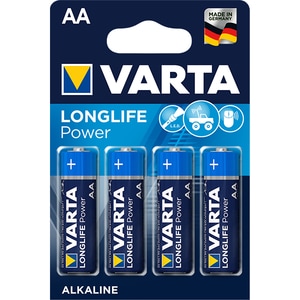 Baterii alcaline AA VARTA Longlife Power, 4 bucati