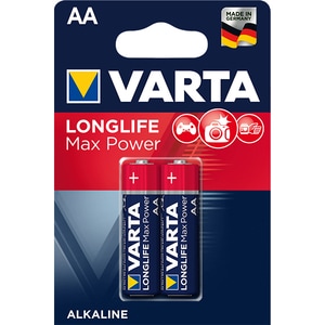 Baterii alcaline AA VARTA Longlife Max Power, 2 bucati