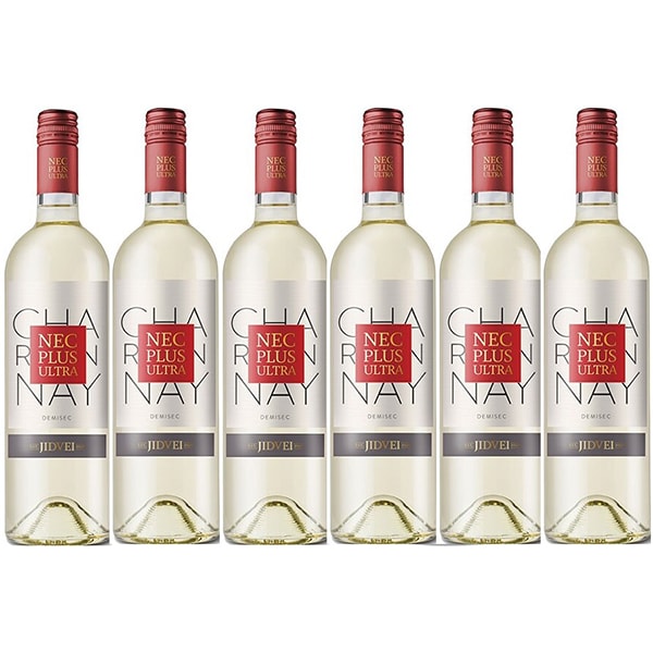 Vin alb demisec Jidvei Nec Plus Ultra Chardonnay 2021, 0.75L, bax 6 sticle