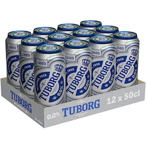 Bere blonda fara alcool Tuborg bax 0.5L x 12 doze