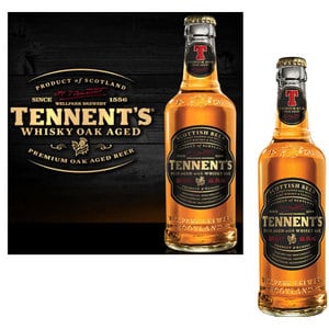 Bere cu arome Tennent's Whisky Oak bax 0.33L x 24 sticle 