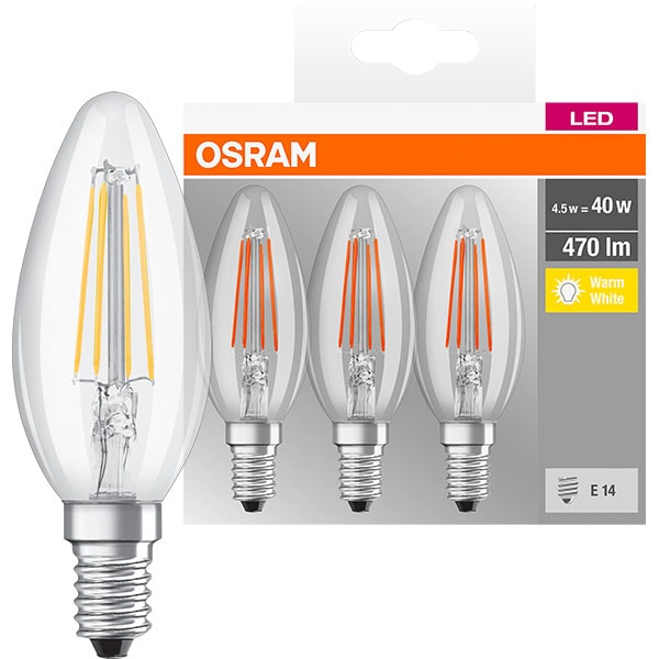 Civilize Orphan Gum Set de 3 becuri LED OSRAM FIL40, 4W, E14, lumina calda