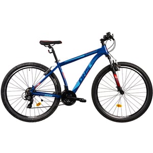 Bicicleta MTB DHS Terrana 2923, roata 29", 21 viteze, schimbator Shimano, frana V-brake, albastru