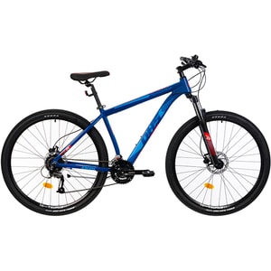 Bicicleta MTB DHS Terrana 2927, roata 29", 24 viteze, schimbator Shimano, frana disc hidraulica, albastru
