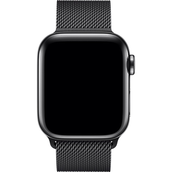 44mm space black milanese loop band