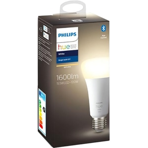 Bec LED Smart PHILIPS Hue 8718699747992, E27, 15.5W, 1600lm, Bluetooth, Dimabil, lumina calda, compatibil Alexa, Google Assistant