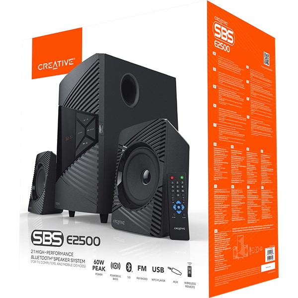 Boxe CREATIVE SBS E2500, 2.1, 30W, negru