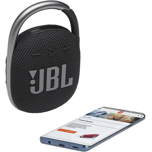 Boxa portabila JBL Clip 4, Bluetooth, Waterproof, negru