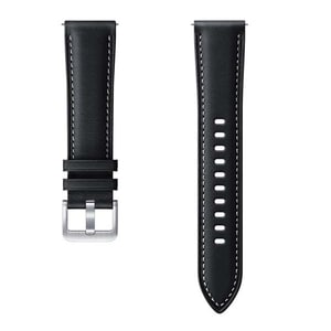 Bratara Stitch Leather Band pentru SAMSUNG Galaxy Watch3, ET-SLR85SBEGEU, Small-Medium, piele, negru