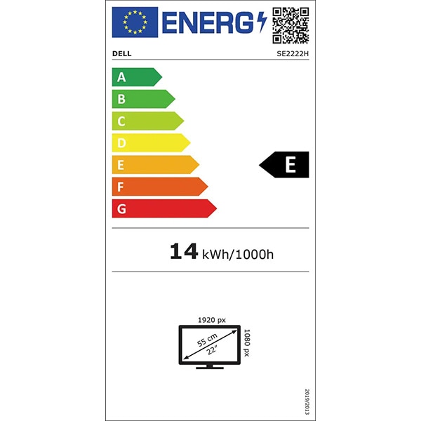 Ecran DELL SE2222H 21.5 Full HD 60Hz