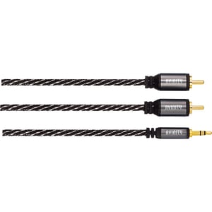 Cablu audio RCA - Jack 3.5mm AVINITY 127080, 3m, placat aur, negru