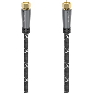 Cablu Coaxial HAMA 205078, 3m, placat aur, negru