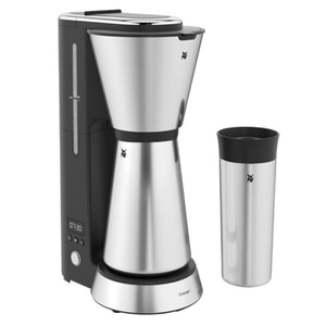 Cafetiera WMF Kitchenminis Aroma Thermo To Go 412260011, 0.62l, 760W, 5 cesti, argintiu-negru