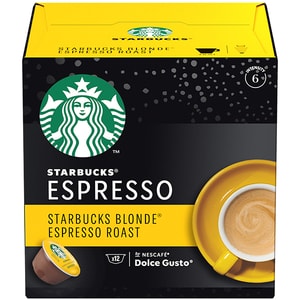 Capsule cafea STARBUCKS Espresso Blonde Roast compatibilitate cu Nescafe Dolce Gusto 12451732, 12 capsule, 66g