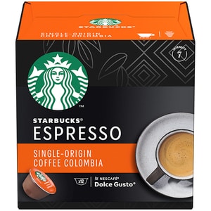 Capsule cafea STARBUCKS Espresso Single-Origin Colombia compatibilitate cu Nescafe Dolce Gusto 12451740, 12 capsule, 66g
