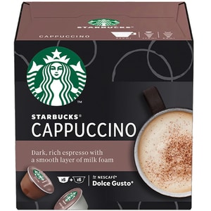 Capsule cafea STARBUCKS Cappuccino compatibilitate cu Nescafe Dolce Gusto 12451742, 12 capsule,120g
