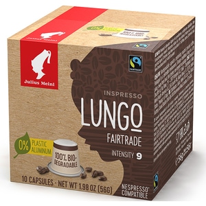 Capsule cafea JULIUS MEINL Lungo Fairtrade, compatibile Nespresso/Julius Meinl, 10 capsule, 56g