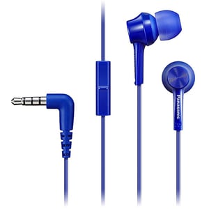 Casti PANASONIC RP-TCM115E-A, Cu Fir, In-Ear, Microfon, albastru