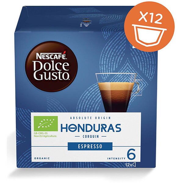 Capsule cafea NESCAFE Dolce Gusto Espresso Honduras BIO, 12 capsule, 72g