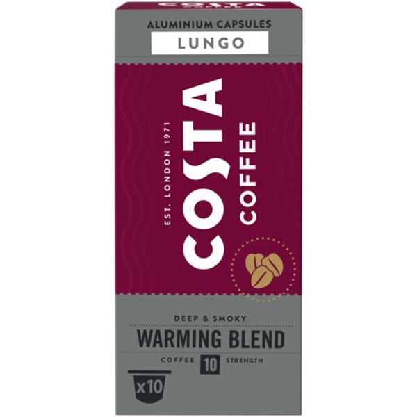 Capsule cafea COSTA COFFEE Warming Blend Lungo compatibilitate cu Nespresso, 10 capsule, 57g