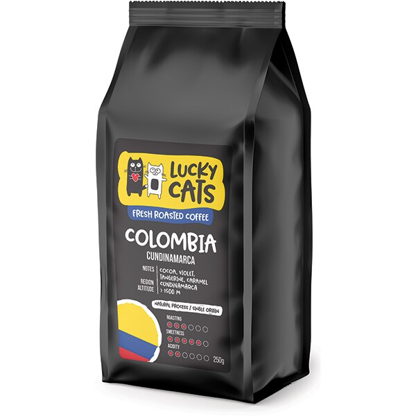 Cafea boabe LUCKY CATS Colombia Cundinamarca, 250g