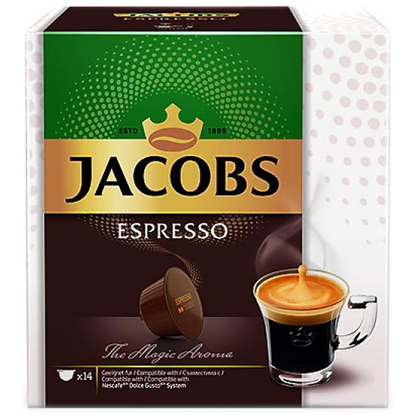 Capsule Cafea Jacobs Espresso Compatibilitate Cu Nescafe Dolce Gusto 14 Capsule 84g