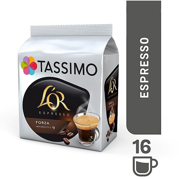 Capsule cafea L'OR Tassimo Espresso Forza, 16 capsule, 96g