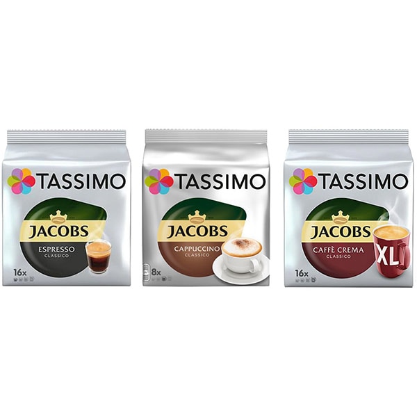Comrade thrill Detective Set 3 x Capsule cafea JACOBS Tassimo Mixed Pack, 48 capsule, 511.2g