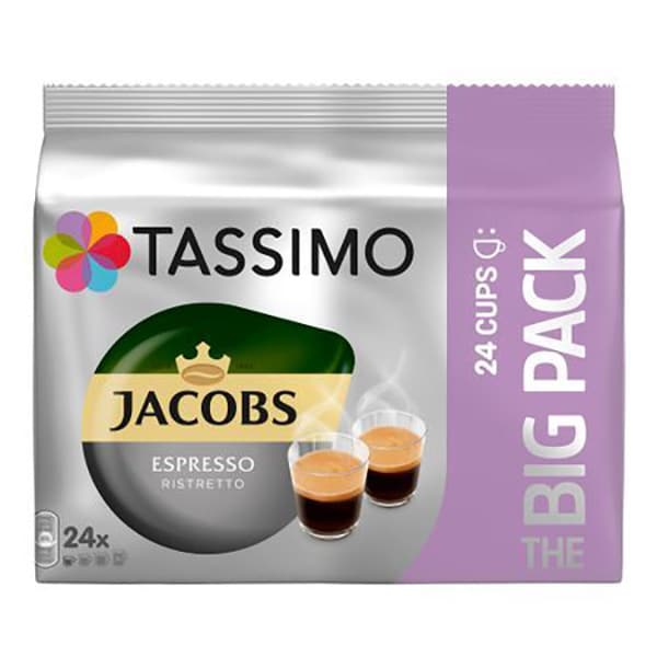 Capsule cafea JACOBS Tassimo Ristretto Big Pack, 24 capsule, 192g