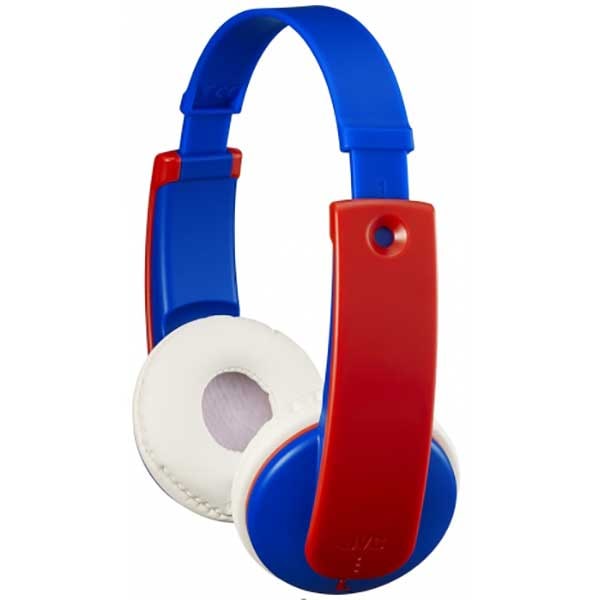 Casti pentru copii JVC Tinyphone HA-KD9BT-A-E, Bluetooth, On-Ear, albastru-rosu