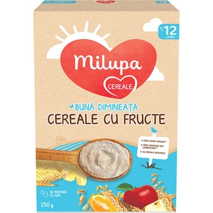 Cereale MILUPA Buna dimineata cu fructe 657551, 12 luni+, 250g