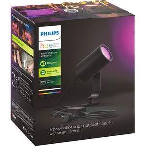Proiector LED smart PHILIPS Hue 8718696169087, 8W, 600lm, IP65, RGB, negru