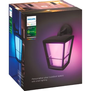 Aplica LED smart PHILIPS Hue 8718696170588, 15W, 1150lm, IP44, RGB, negru