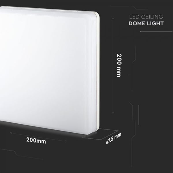 Plafoniera LED V-TAC 13909, 15W, 1500lm, alb