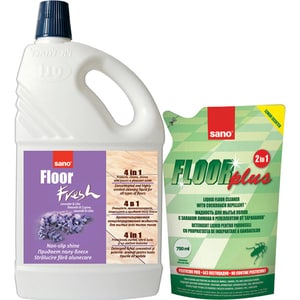 Pachet detergent pentru pardoseli SANO Floor Fresh 2l + Detergent insecticid Floor Plus 750ml