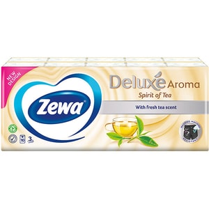 Servetele nazale ZEWA Deluxe Spirit of tea, 3 straturi, 10 pachete