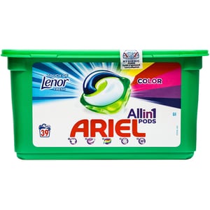 Detergent capsule ARIEL All in One PODS Touch of Lenor, 39 spalari
