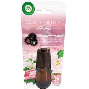 Rezerva difuzor de parfum AIR WICK Essential Mist Bujori si Iasomnie, 20 ml 